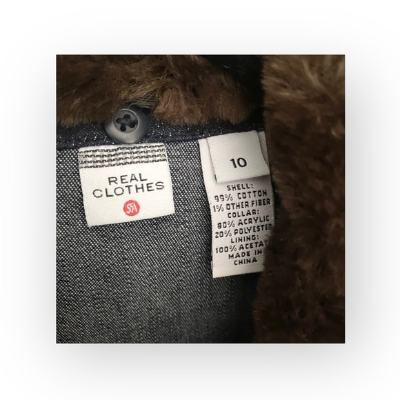 new Saks Fifth Avenue ✦ SFA S5A ✦ Vegan Fur Trim Denim Jacket ✦ Dark Indigo ✦ 10 - Picture 6 of 12